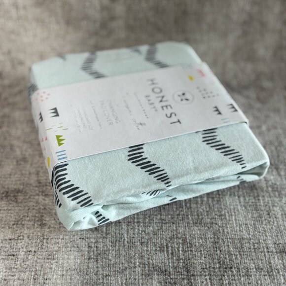 Honest Baby Organic Cotton Changing Pad Cover Pattern Play Sage - Picture 3 of 5